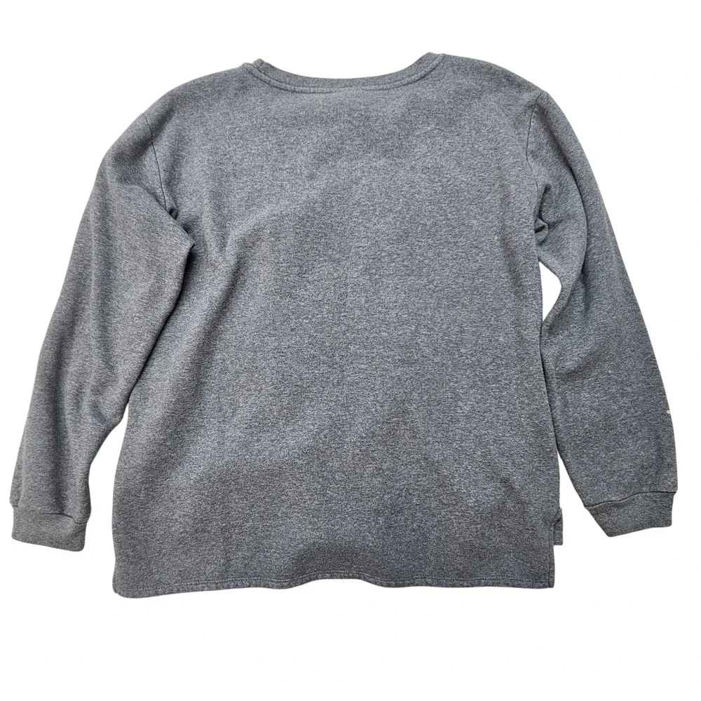 Disney Mickey Mouse Charcoal Gray Chenille Patch High-Low Sweatshirt XXL MYSJMX9
